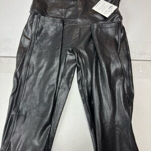Spanx Black Faux Leather Pants